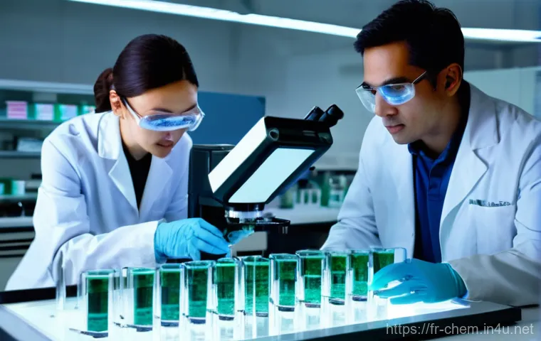 유기화학 - **Prompt: Breakthrough in Organic Medicine Development**

    A diverse team of highly focused scien...