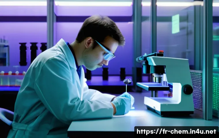UV Vis 분광법 - **"The Revelation of Light in the Lab"**
A highly detailed, realistic image of a modern, brightl...