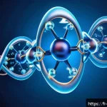 유기화학 반응 메커니즘 - A detailed 3D scientific illustration of molecular electron dynamics during an electrophilic additio...
